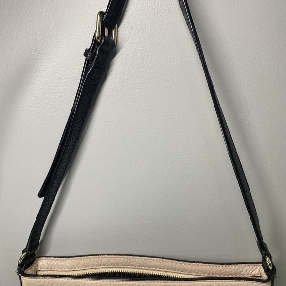 Kate Spade Bay Street Cora Crossbody Pebbled Leather Purse Black/Tan 10x11x1" - Picture 11 of 16